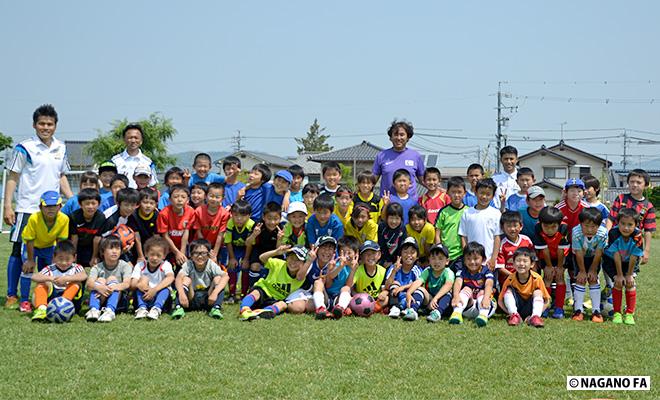 ビーチサッカークリニック（小学生）＠駒ケ根高原「森と水のアウトドア体験広場」